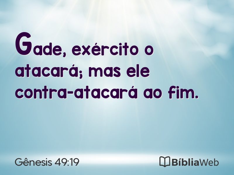 Gênesis 49:19 em imagem para compartilhar