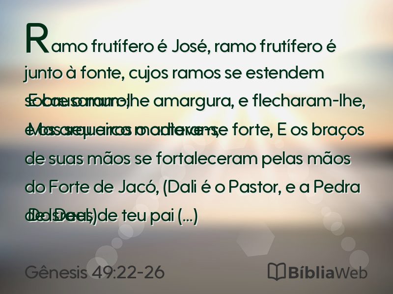 Gênesis 49:22-26 em imagem para compartilhar