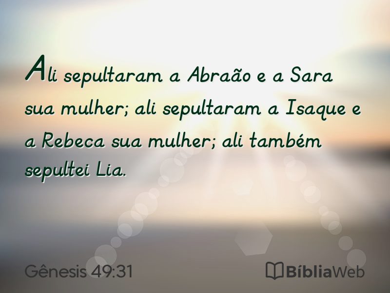 Gênesis 49:31 em imagem para compartilhar