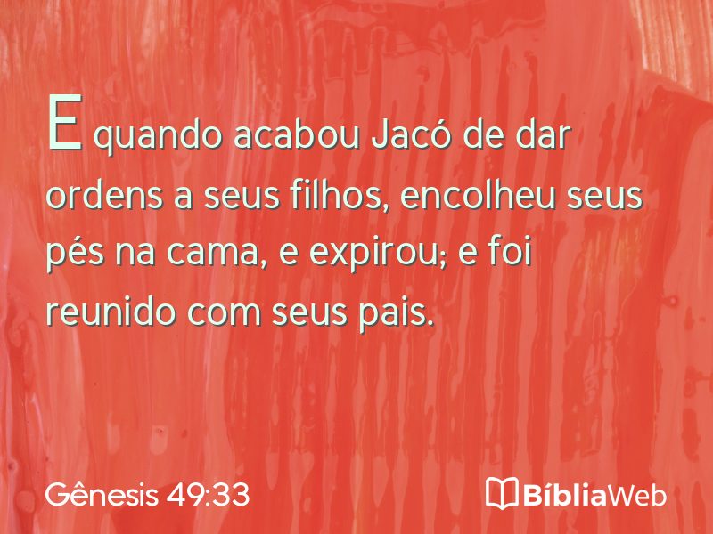 Gênesis 49:33 em imagem para compartilhar