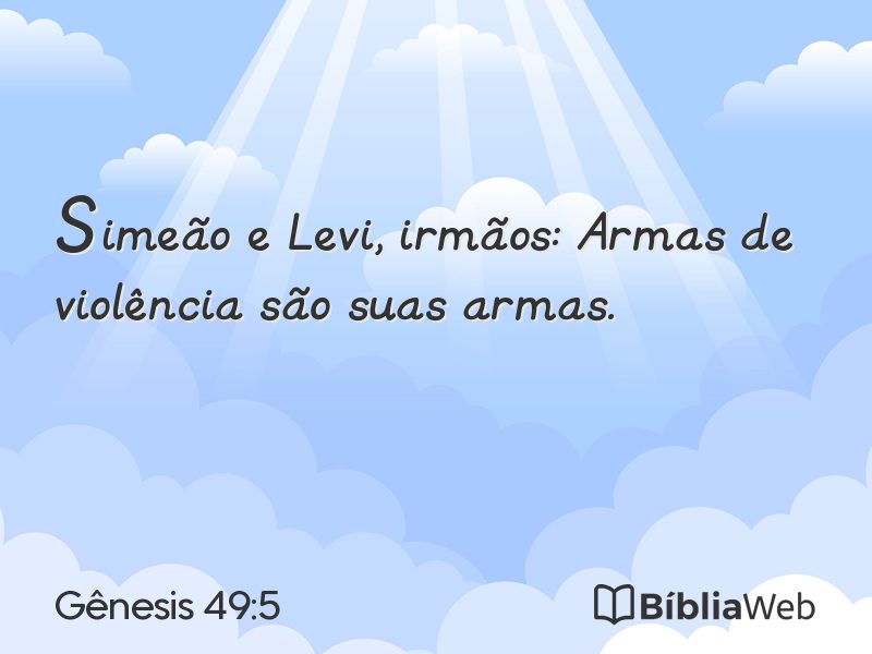 Gênesis 49:5 em imagem para compartilhar