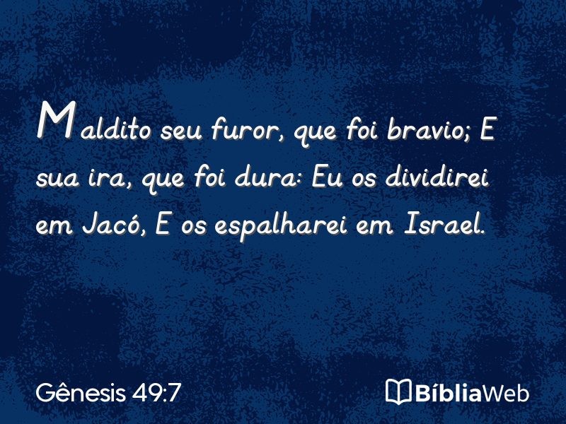 Gênesis 49:7 em imagem para compartilhar