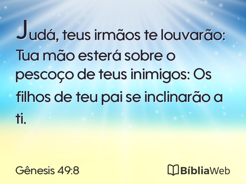 Gênesis 49:8 em imagem para compartilhar
