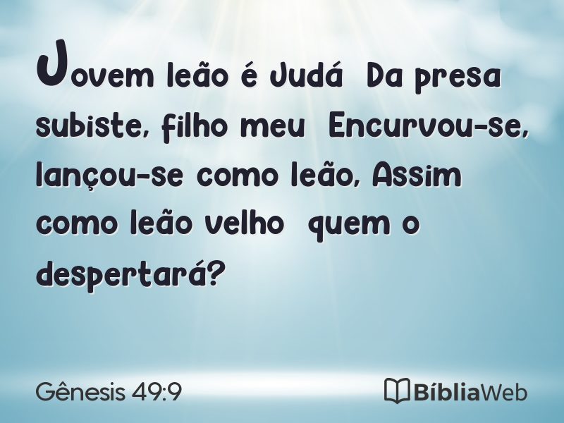 Gênesis 49:9 em imagem para compartilhar