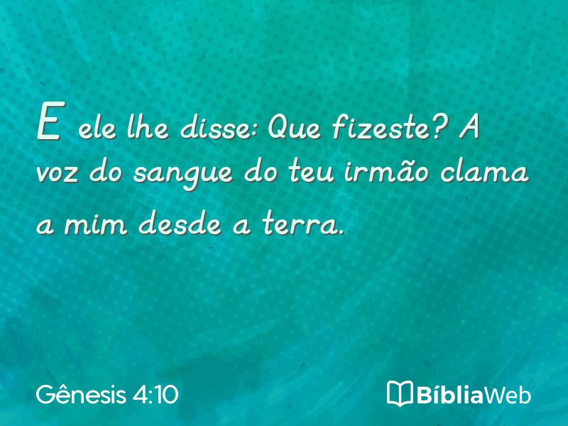 Gênesis 4:10 em imagem para compartilhar