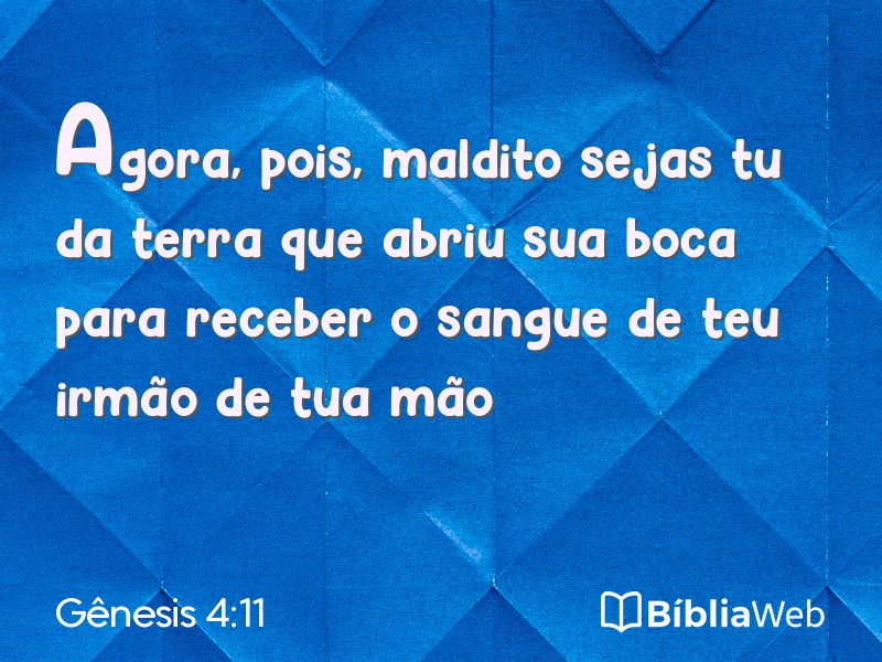 Gênesis 4:11 em imagem para compartilhar