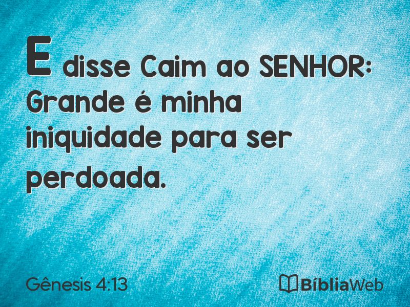 Gênesis 4:13 em imagem para compartilhar