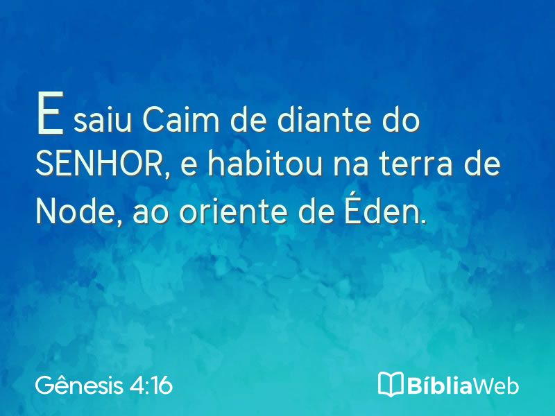 Gênesis 4:16 em imagem para compartilhar