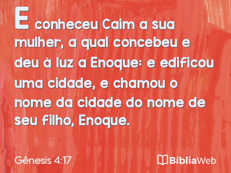 Gênesis 4:17 em imagem para compartilhar