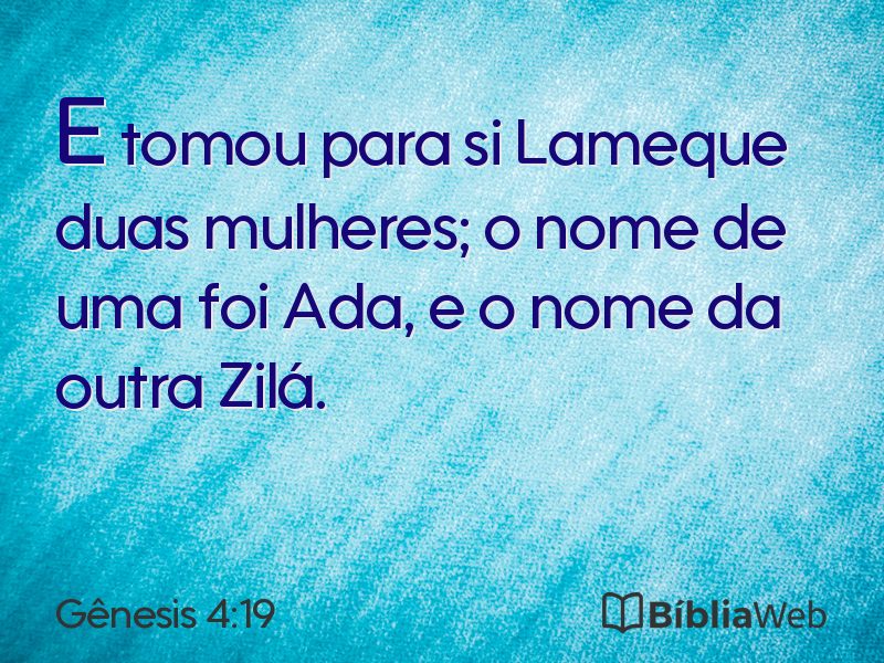 Gênesis 4:19 em imagem para compartilhar