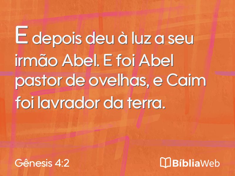 Gênesis 4:2 em imagem para compartilhar