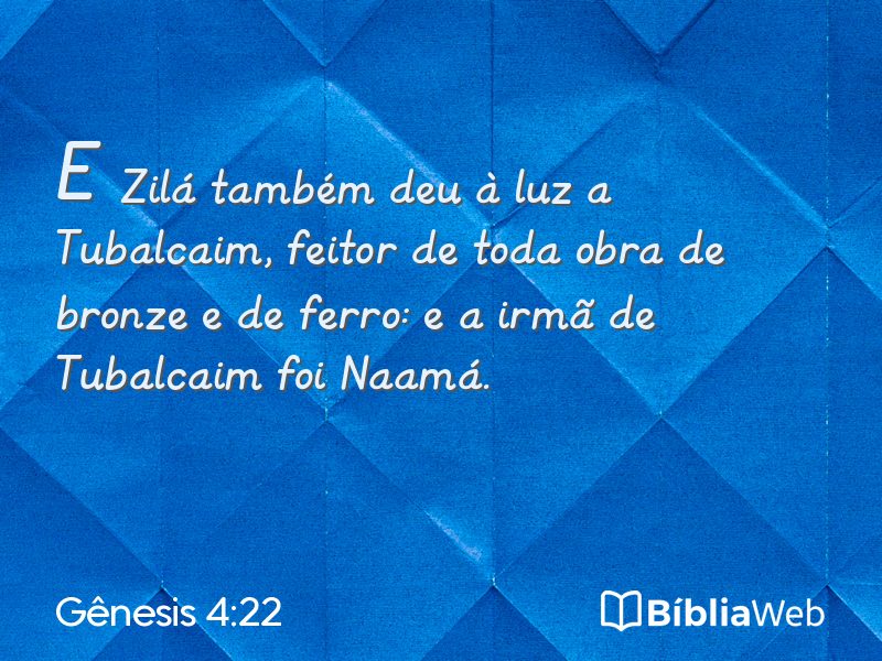 Gênesis 4:22 em imagem para compartilhar