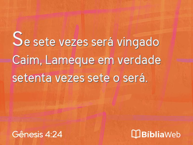 Gênesis 4:24 em imagem para compartilhar