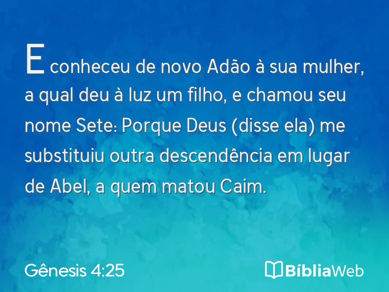Gênesis 4:25 em imagem para compartilhar