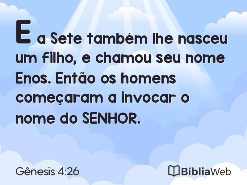 Gênesis 4:26 em imagem para compartilhar