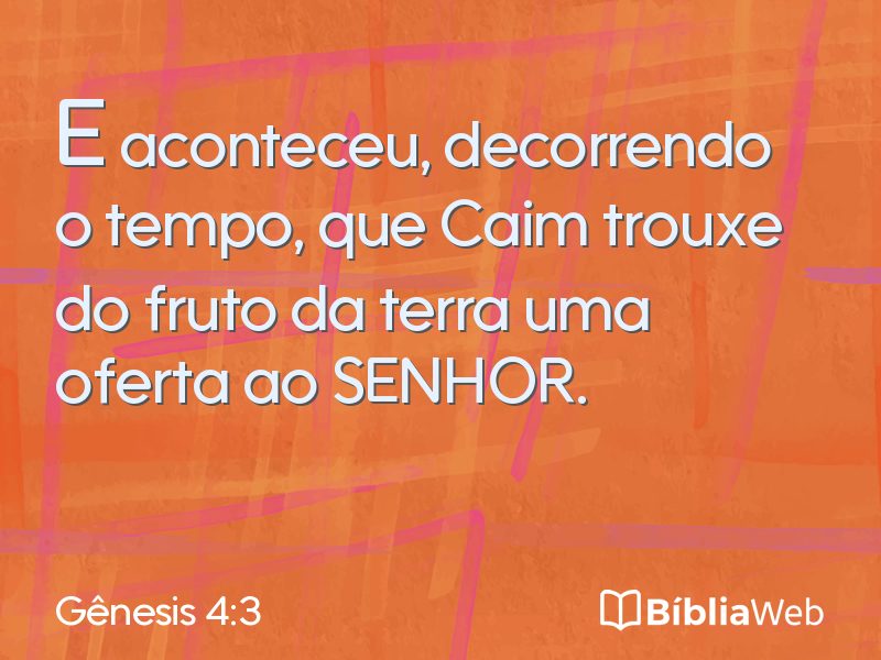 Gênesis 4:3 em imagem para compartilhar