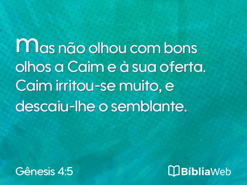 Gênesis 4:5 em imagem para compartilhar