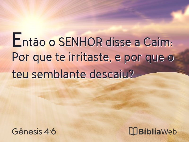 Gênesis 4:6 em imagem para compartilhar