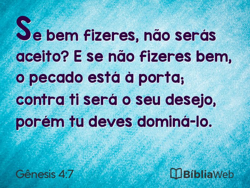 Gênesis 4:7 em imagem para compartilhar