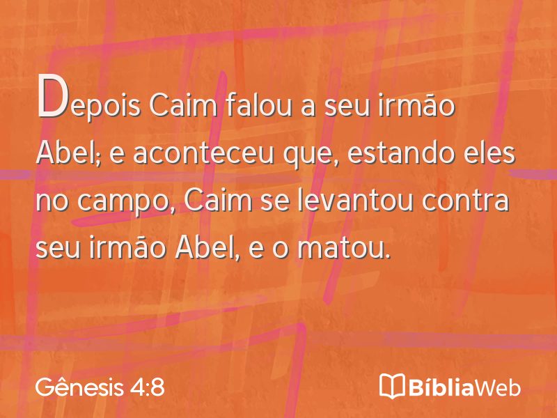 Gênesis 4:8 em imagem para compartilhar
