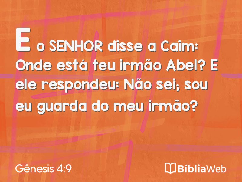 Gênesis 4:9 em imagem para compartilhar