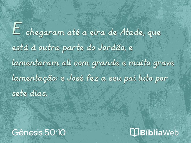 Gênesis 50:10 em imagem para compartilhar