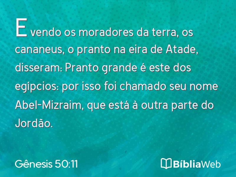 Gênesis 50:11 em imagem para compartilhar