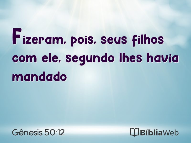 Gênesis 50:12 em imagem para compartilhar
