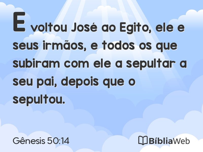 Gênesis 50:14 em imagem para compartilhar