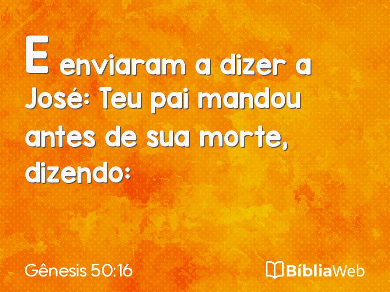 Gênesis 50:16 em imagem para compartilhar