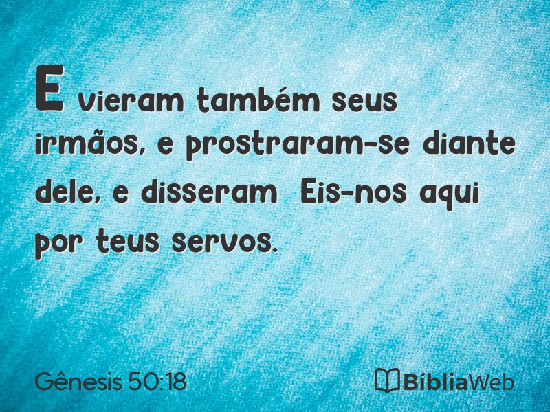 Gênesis 50:18 em imagem para compartilhar