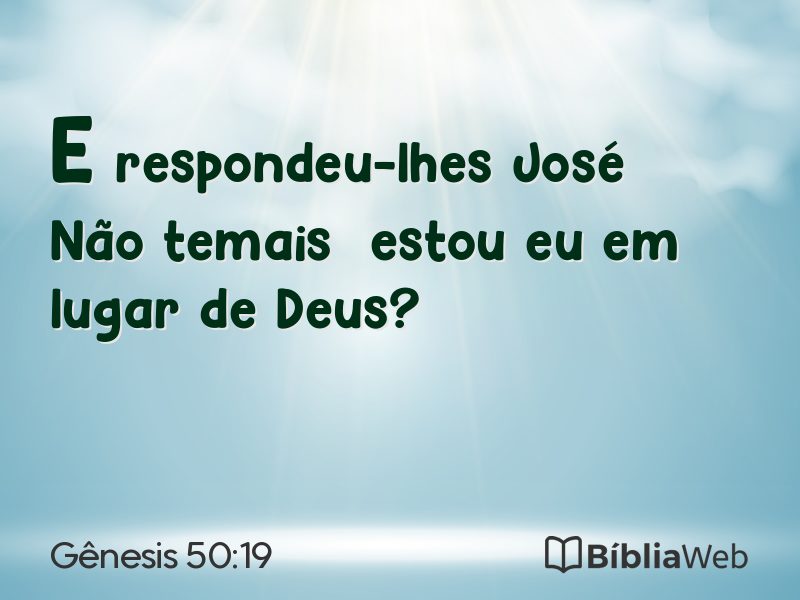 Gênesis 50:19 em imagem para compartilhar