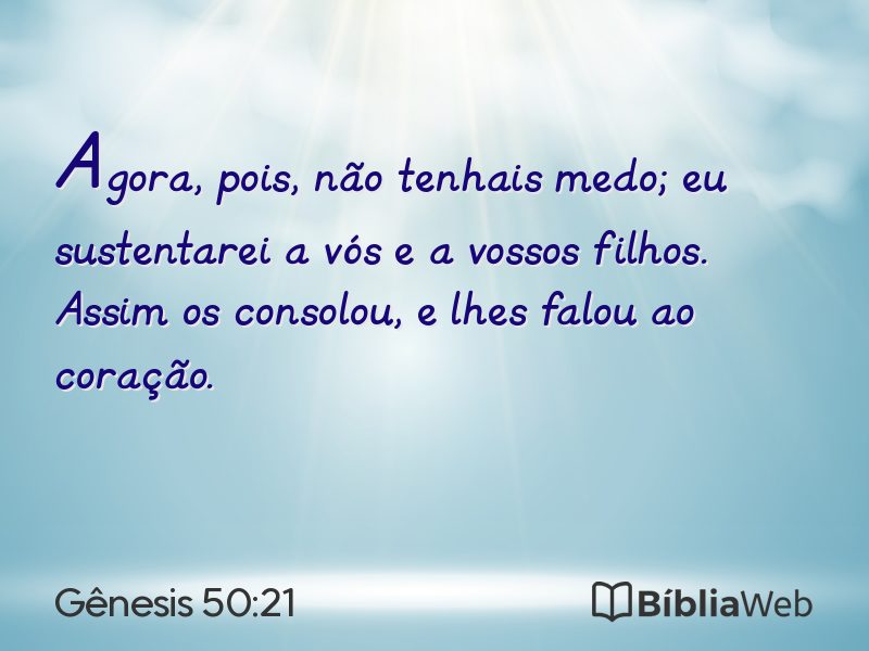 Gênesis 50:21 em imagem para compartilhar