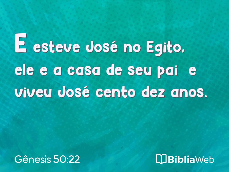 Gênesis 50:22 em imagem para compartilhar