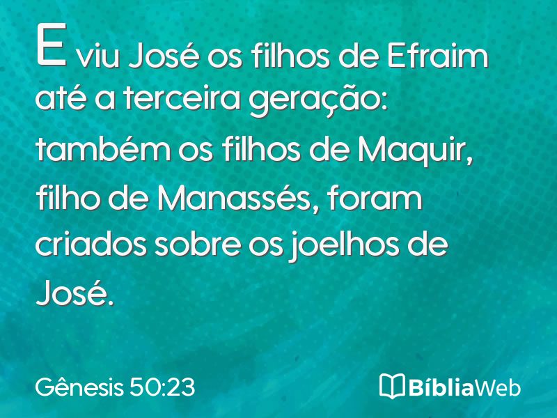 Gênesis 50:23 em imagem para compartilhar