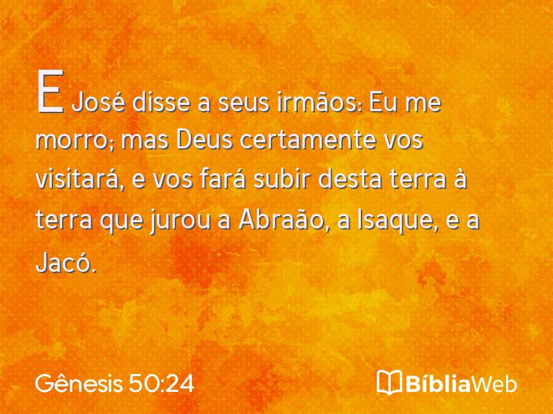 Gênesis 50:24 em imagem para compartilhar