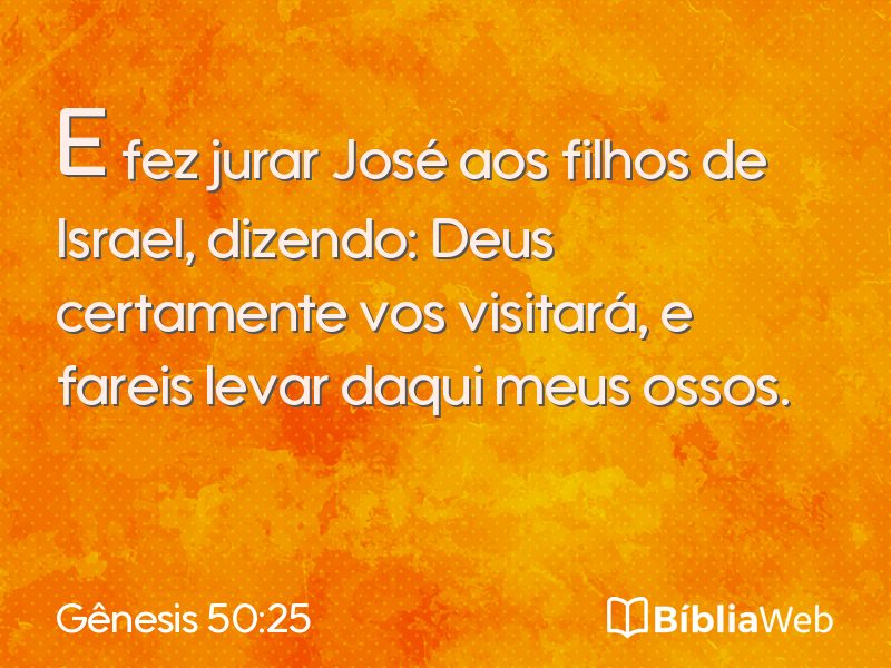 Gênesis 50:25 em imagem para compartilhar