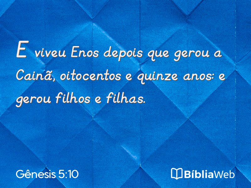 Gênesis 5:10 em imagem para compartilhar