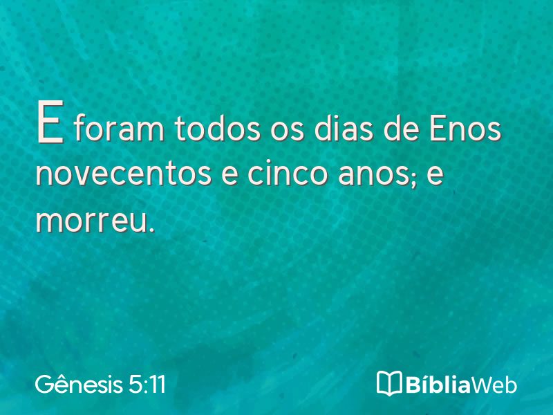 Gênesis 5:11 em imagem para compartilhar
