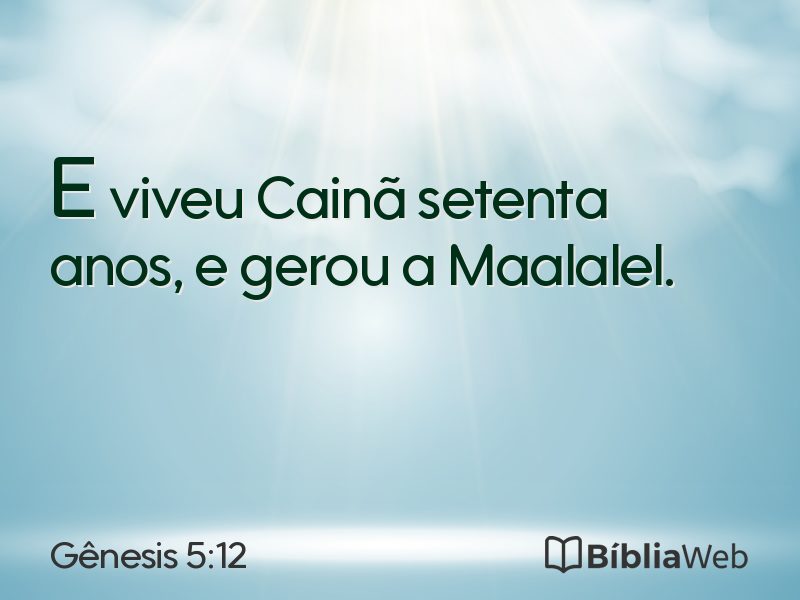 Gênesis 5:12 em imagem para compartilhar