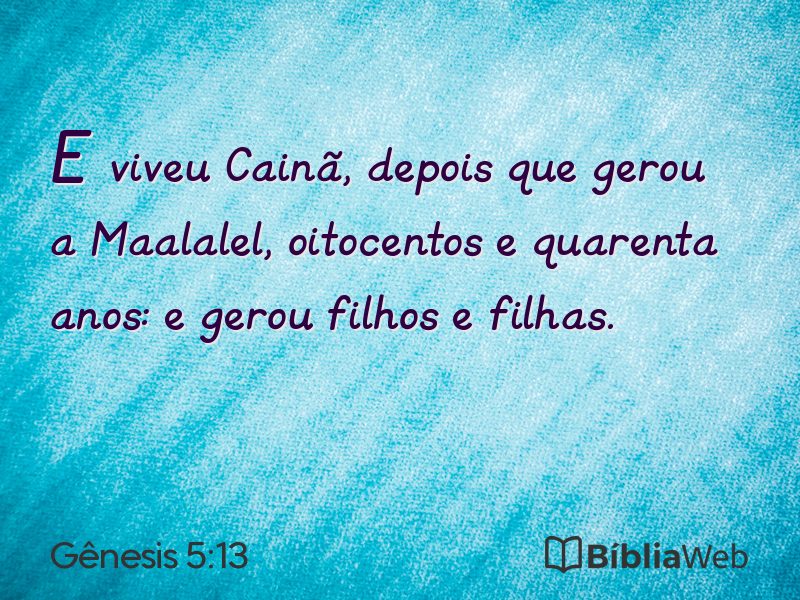 Gênesis 5:13 em imagem para compartilhar