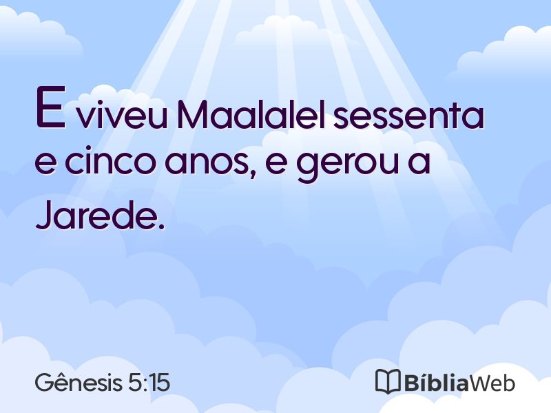 Gênesis 5:15 em imagem para compartilhar