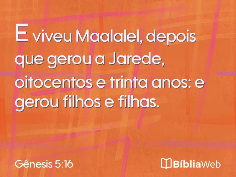 Gênesis 5:16 em imagem para compartilhar