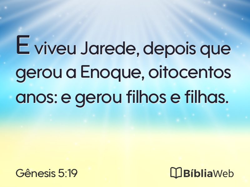 Gênesis 5:19 em imagem para compartilhar