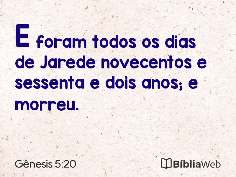 Gênesis 5:20 em imagem para compartilhar