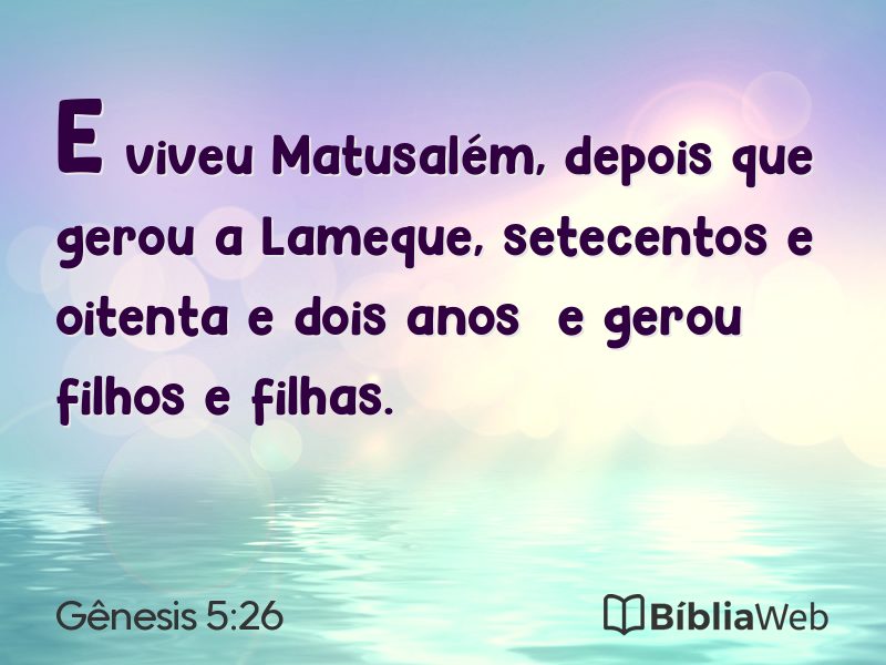 Gênesis 5:26 em imagem para compartilhar