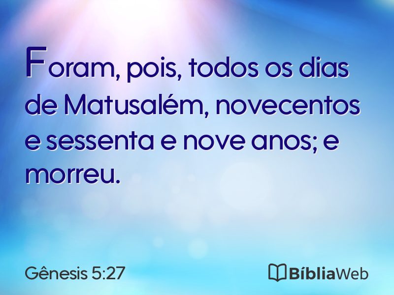 Gênesis 5:27 em imagem para compartilhar