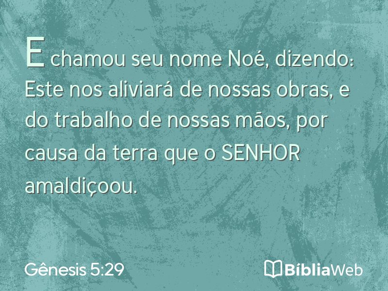 Gênesis 5:29 em imagem para compartilhar