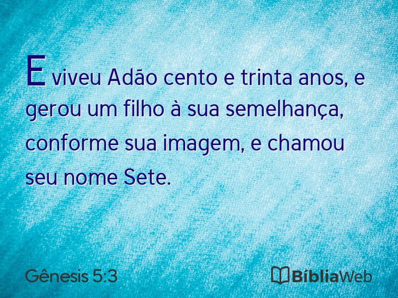 Gênesis 5:3 em imagem para compartilhar