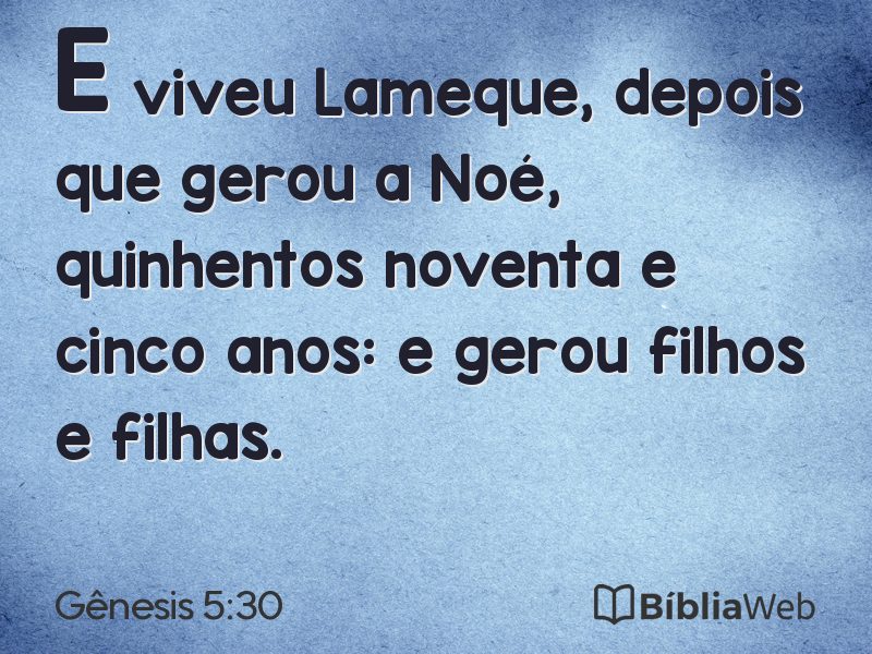 Gênesis 5:30 em imagem para compartilhar